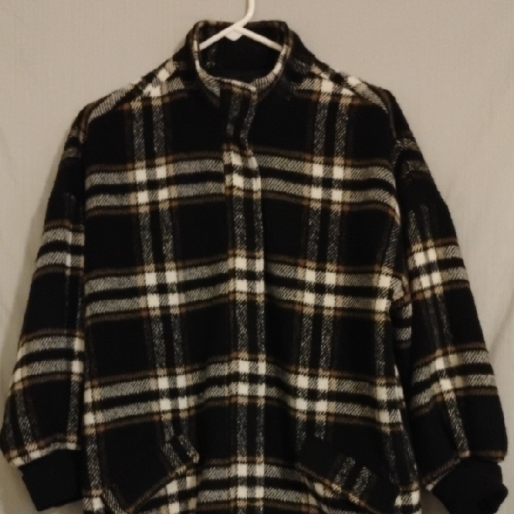 BB Dakota Black and White Plaid Jacket